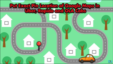 How to place PIN fixed location of Google Maps in Uber, Rapido and Ola Cabs